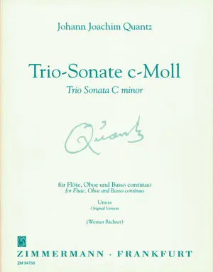 Cover: 9790010347509 | Trio-Sonate c-Moll | Urtext | Johann Joachim Quantz