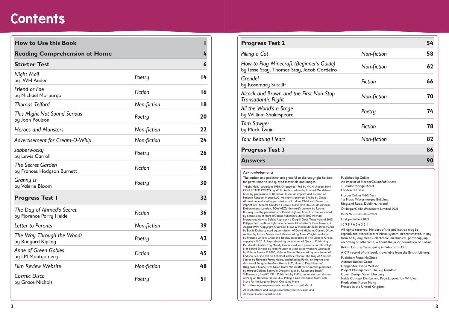 Bild: 9780008467609 | Collins Year 6 Reading Comprehension - Sats Targeted Practice Workbook