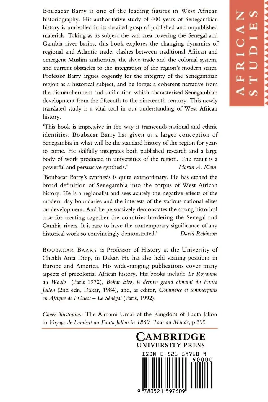 Rückseite: 9780521597609 | Senegambia and the Atlantic Slave Trade | Boubacar Barry | Taschenbuch