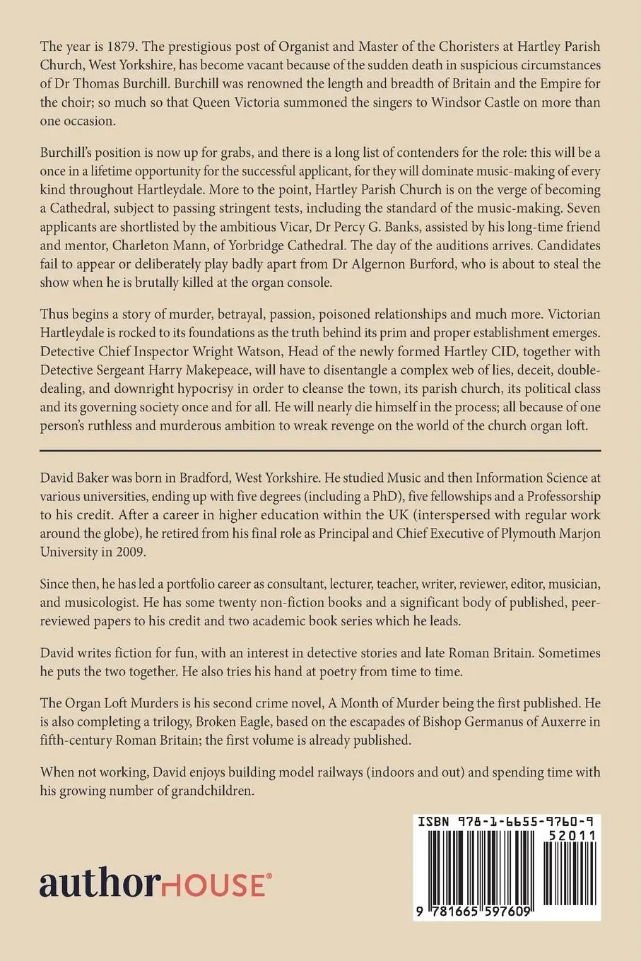 Rückseite: 9781665597609 | The Organ Loft Murders | David Baker | Taschenbuch | Englisch | 2022