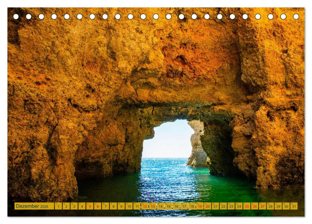Bild: 9783457497609 | Algarve pur (Tischkalender 2026 DIN A5 quer), CALVENDO Monatskalender