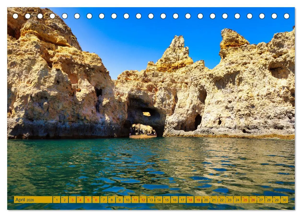 Bild: 9783457497609 | Algarve pur (Tischkalender 2026 DIN A5 quer), CALVENDO Monatskalender