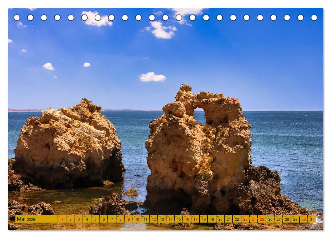 Bild: 9783457497609 | Algarve pur (Tischkalender 2026 DIN A5 quer), CALVENDO Monatskalender