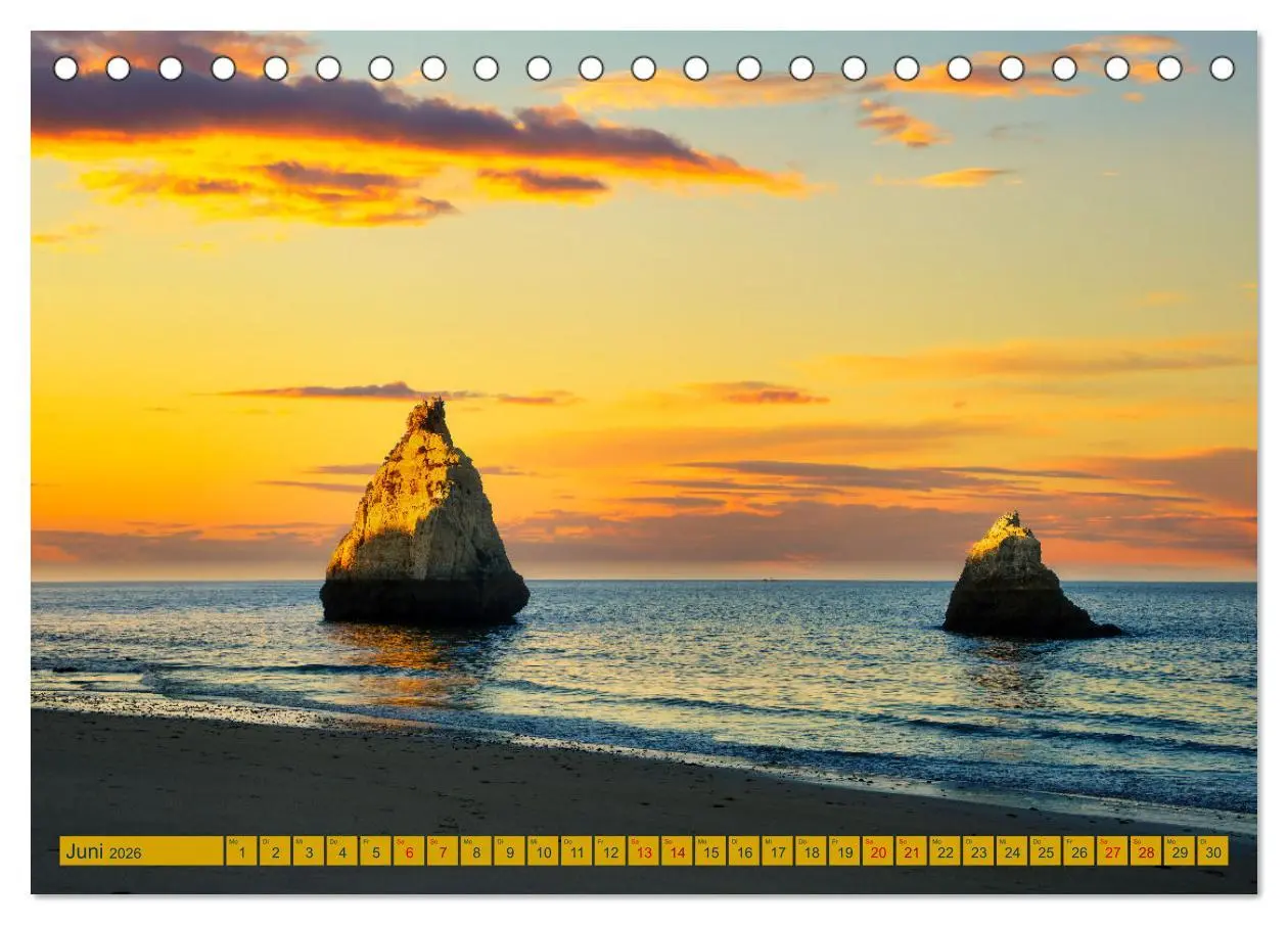 Bild: 9783457497609 | Algarve pur (Tischkalender 2026 DIN A5 quer), CALVENDO Monatskalender