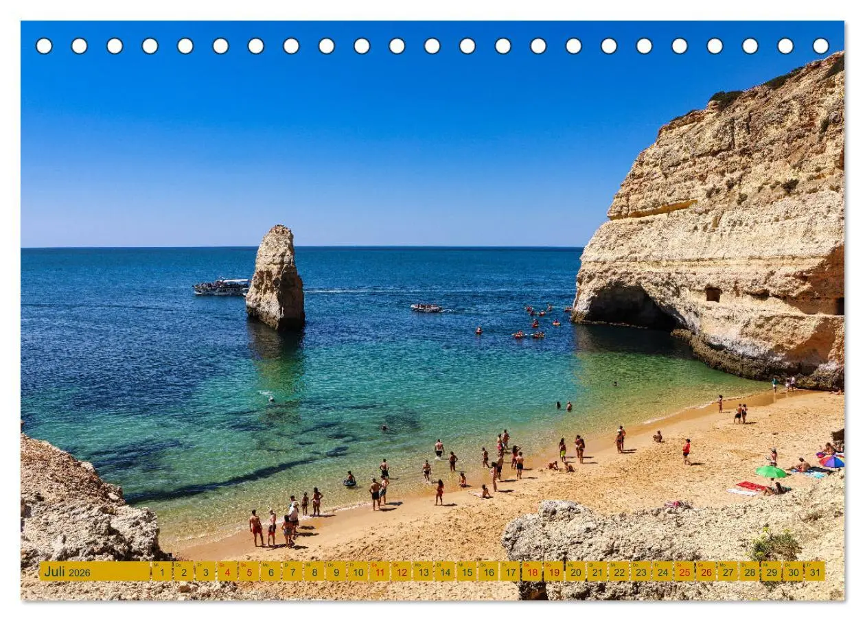 Bild: 9783457497609 | Algarve pur (Tischkalender 2026 DIN A5 quer), CALVENDO Monatskalender