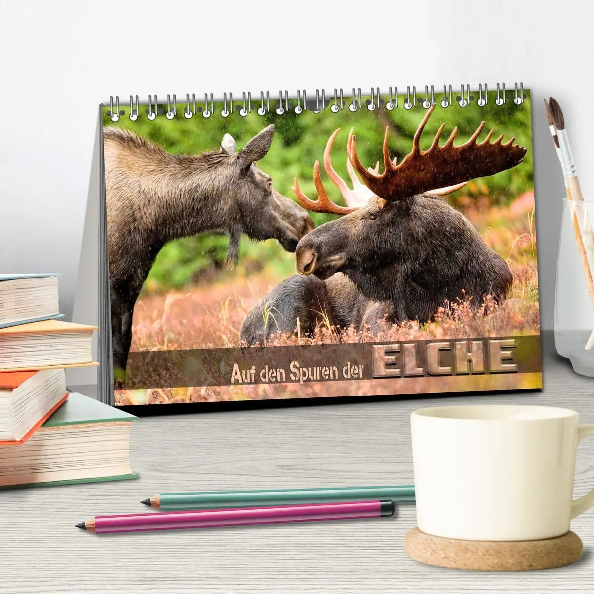 Bild: 9783457567609 | Auf den Spuren der Elche (Tischkalender 2026 DIN A5 quer), CALVENDO...