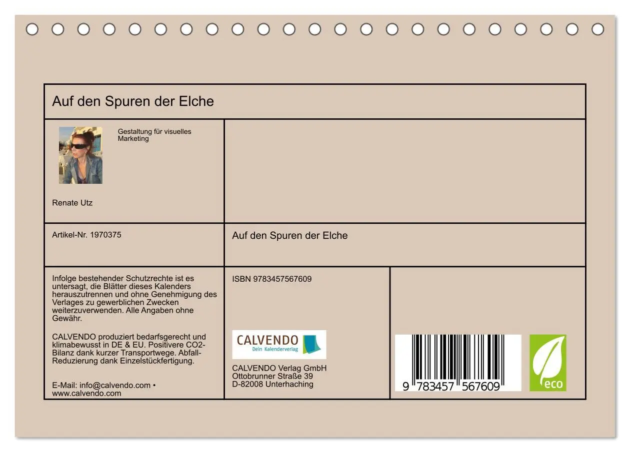 Bild: 9783457567609 | Auf den Spuren der Elche (Tischkalender 2026 DIN A5 quer), CALVENDO...