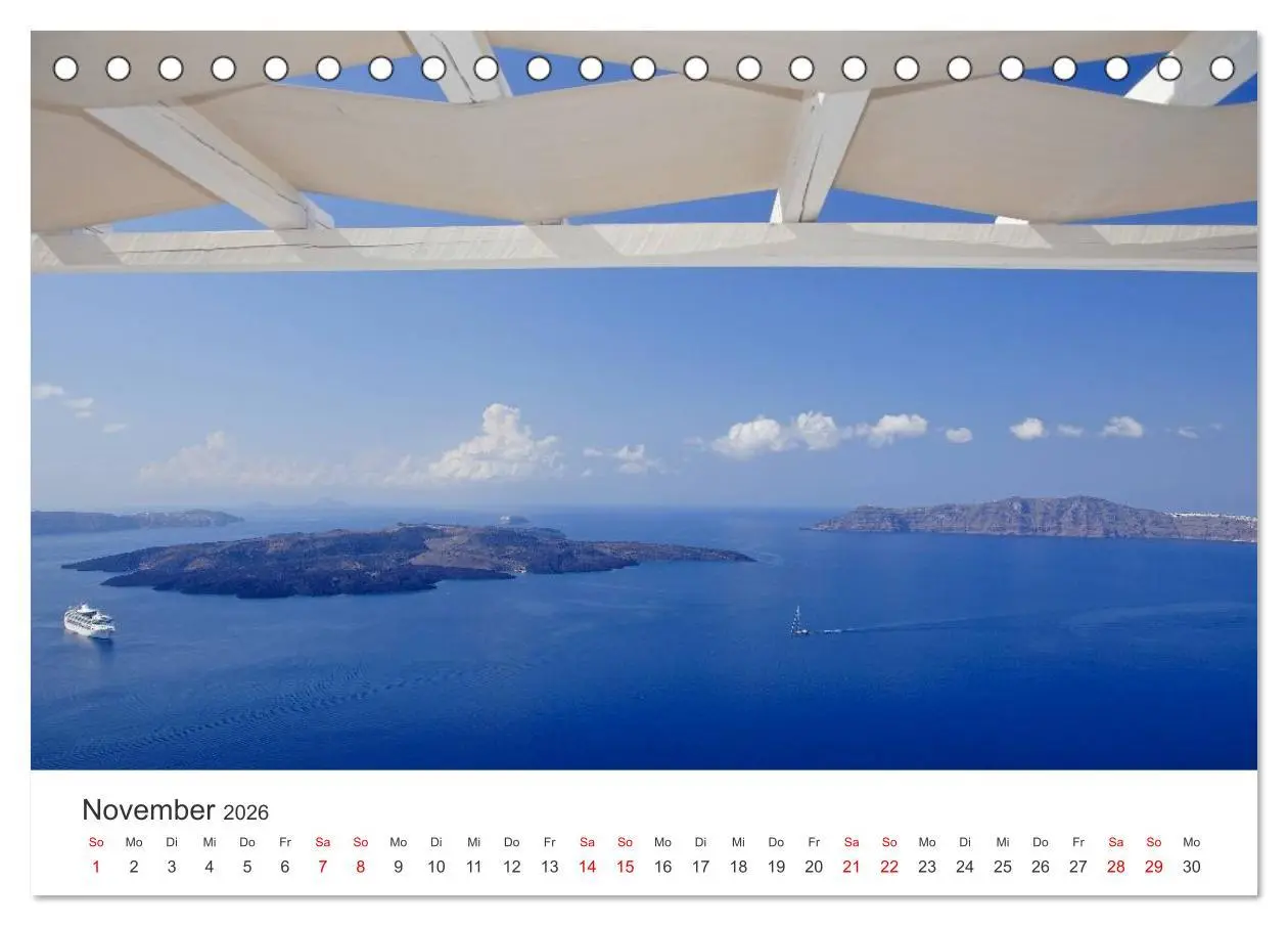 Bild: 9783457637609 | Santorini Fira &amp; Firostefani (Tischkalender 2026 DIN A5 quer),...