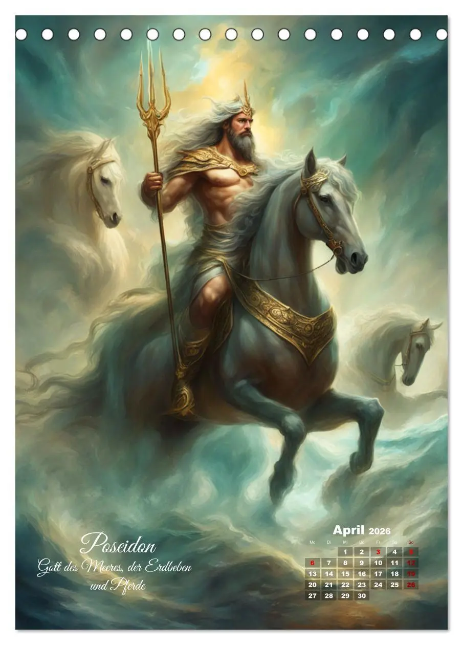 Bild: 9783516277609 | Zwölf Götter der griechischen Mythologie (Tischkalender 2026 DIN A5...