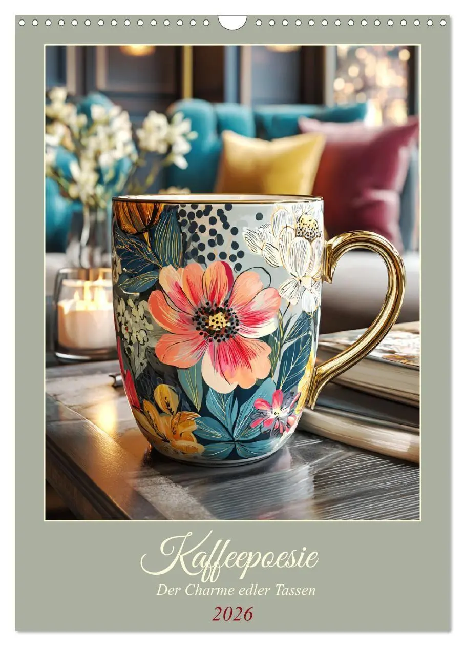 Cover: 9783516727609 | Kaffeepoesie. Der Charme edler Tassen (Wandkalender 2026 DIN A3...