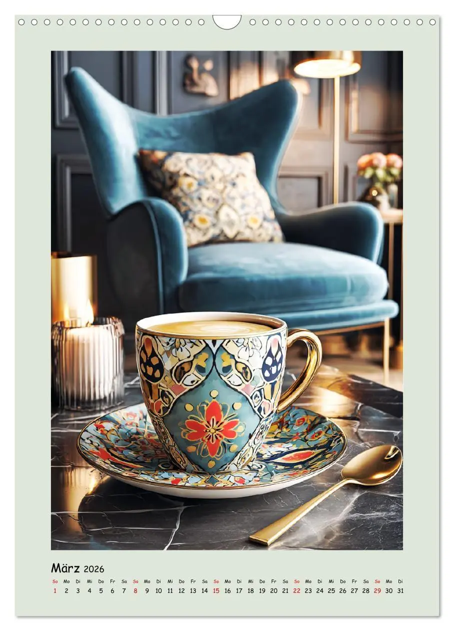 Bild: 9783516727609 | Kaffeepoesie. Der Charme edler Tassen (Wandkalender 2026 DIN A3...