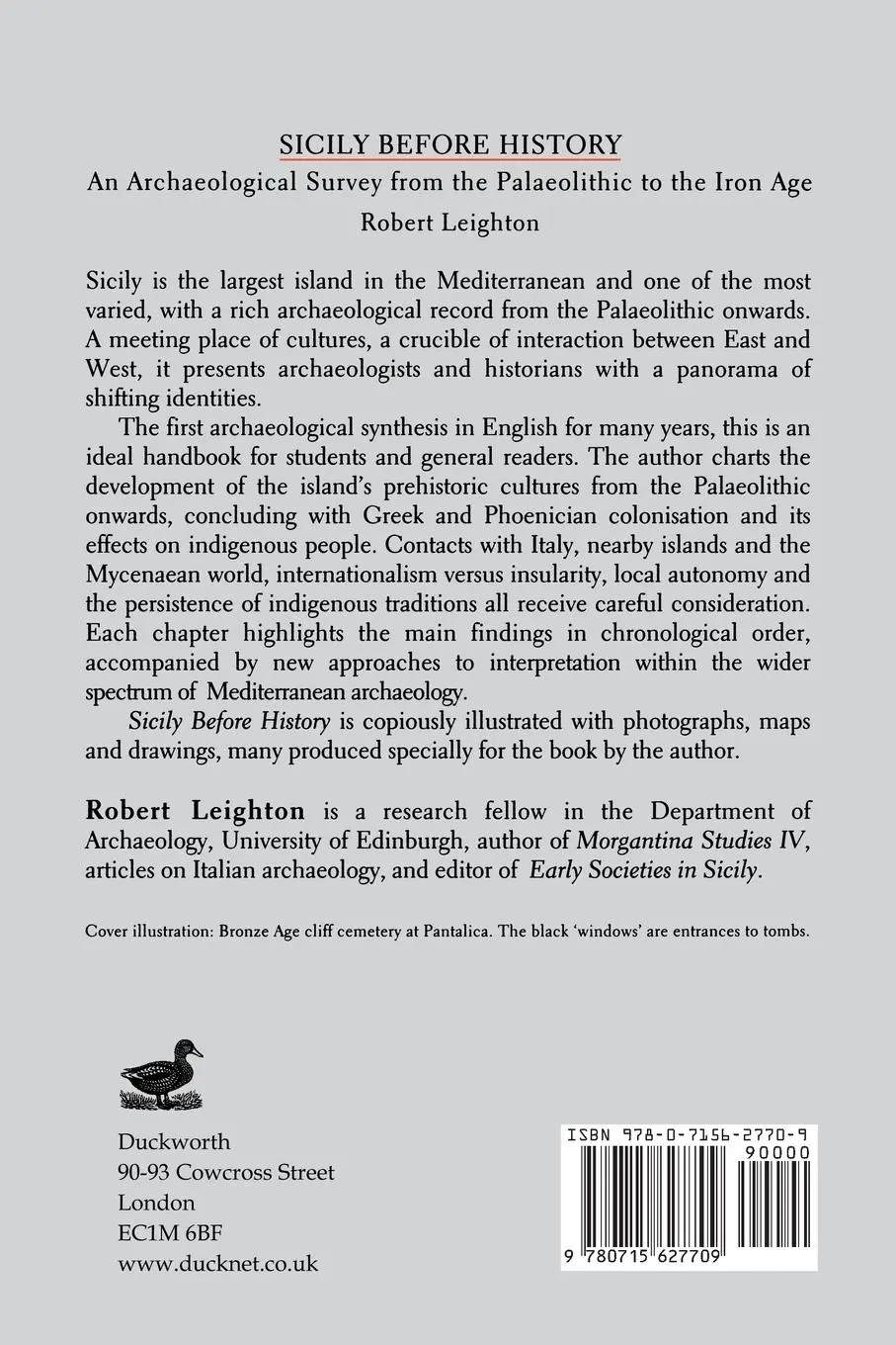 Rückseite: 9780715627709 | Sicily Before History | Robert Leighton | Taschenbuch | Englisch