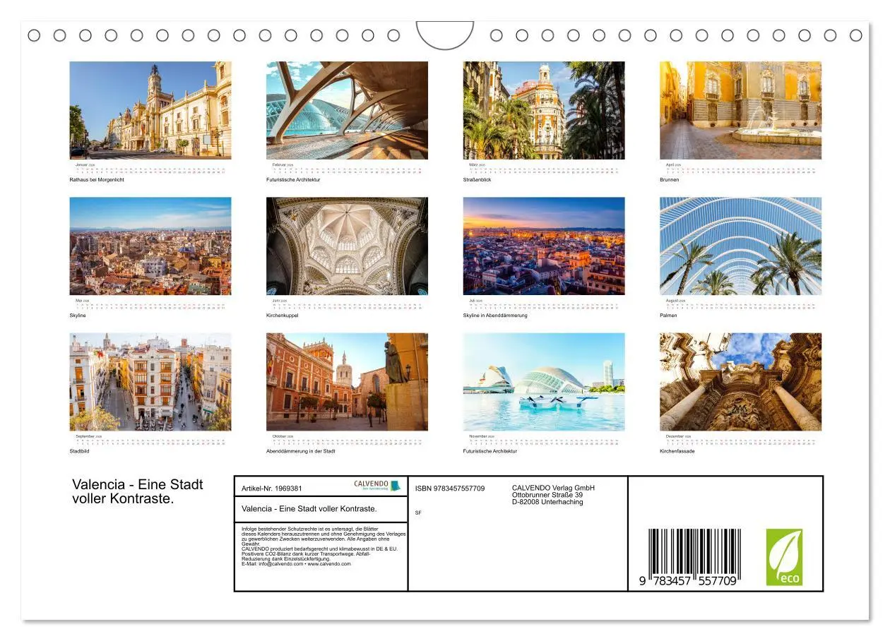 Bild: 9783457557709 | Valencia - Eine Stadt voller Kontraste. (Wandkalender 2026 DIN A4...