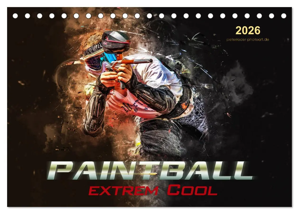 Cover: 9783457867709 | Paintball - extrem cool (Tischkalender 2026 DIN A5 quer), CALVENDO...