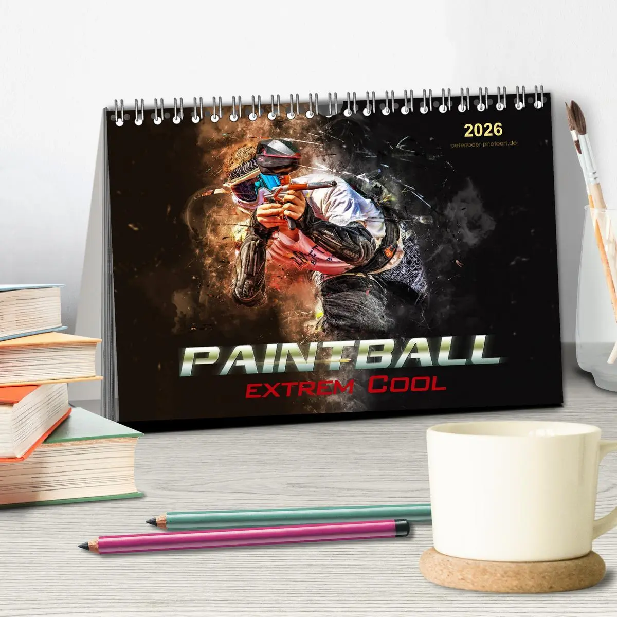 Bild: 9783457867709 | Paintball - extrem cool (Tischkalender 2026 DIN A5 quer), CALVENDO...