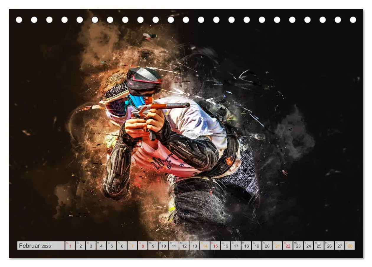 Bild: 9783457867709 | Paintball - extrem cool (Tischkalender 2026 DIN A5 quer), CALVENDO...