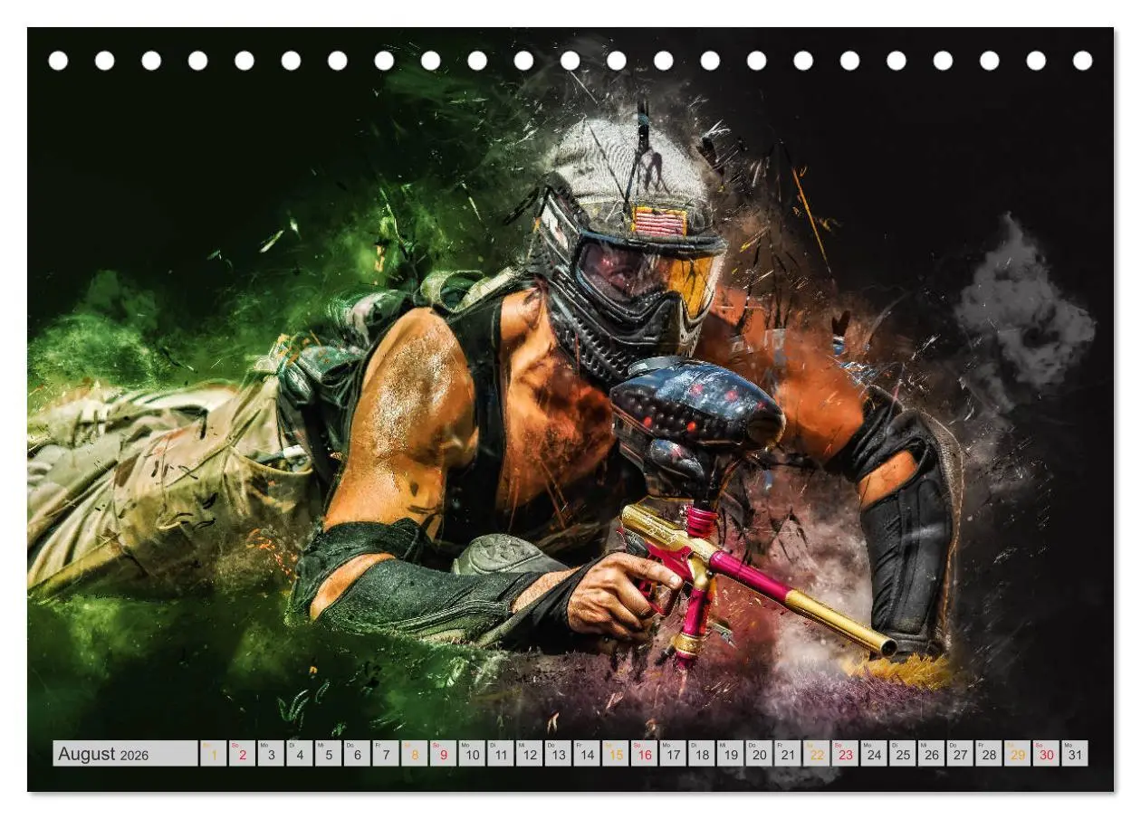 Bild: 9783457867709 | Paintball - extrem cool (Tischkalender 2026 DIN A5 quer), CALVENDO...