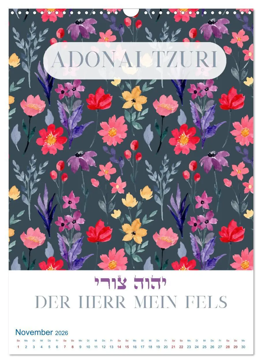 Bild: 9783516267709 | Hebräische Namen Gottes aus der Torah (Wandkalender 2026 DIN A3...