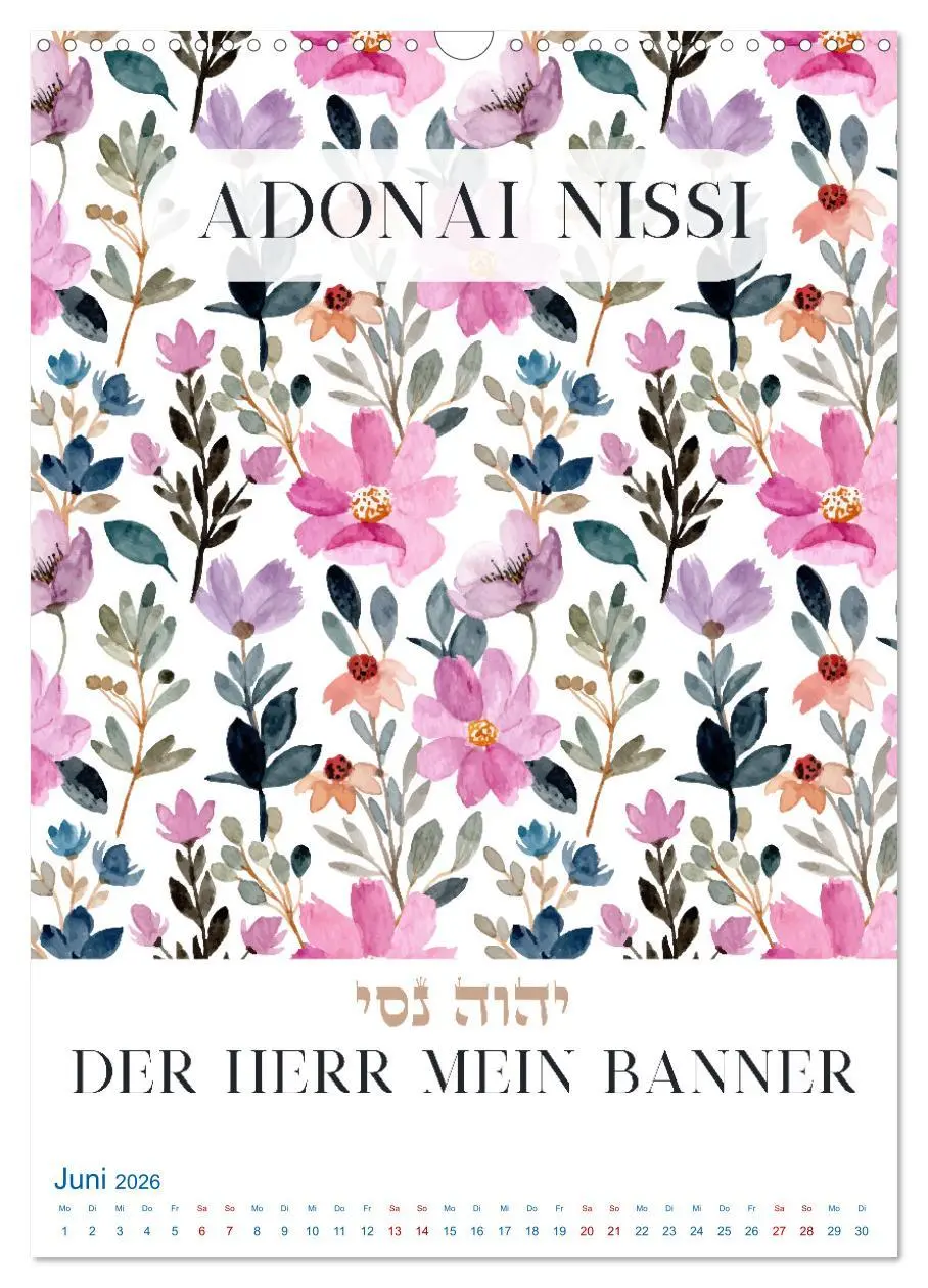 Bild: 9783516267709 | Hebräische Namen Gottes aus der Torah (Wandkalender 2026 DIN A3...