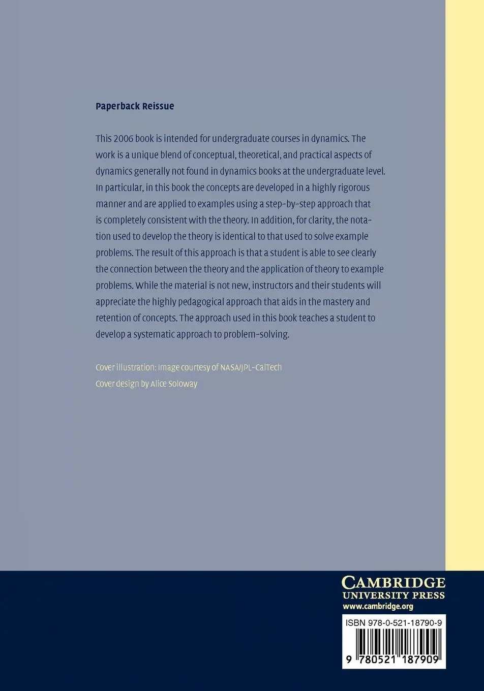 Rückseite: 9780521187909 | Dynamics of Particles and Rigid Bodies | A Systematic Approach | Rao