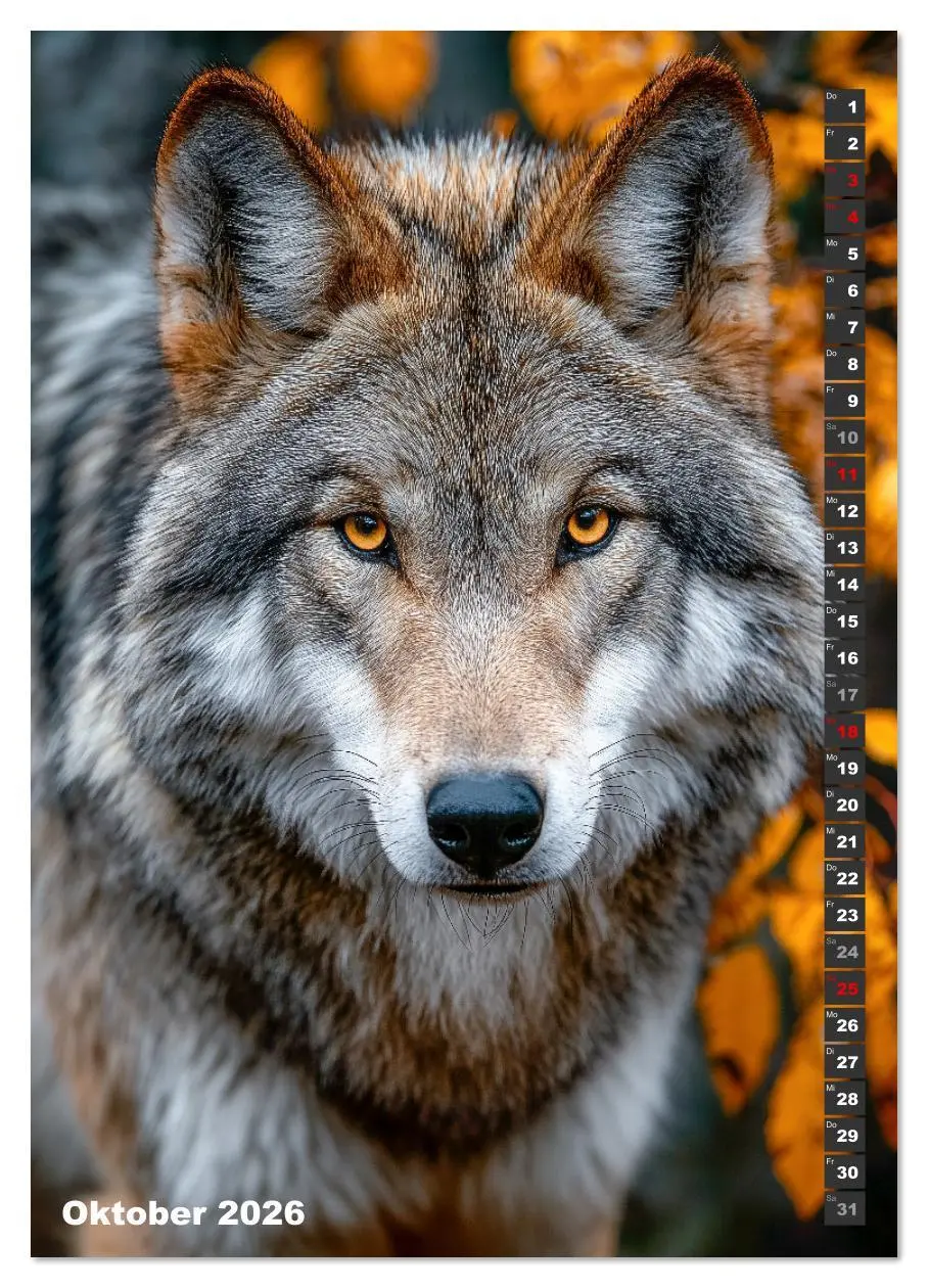 Bild: 9783516627909 | Wölfe aus aller Welt (Wandkalender 2026 DIN A2 hoch), CALVENDO...