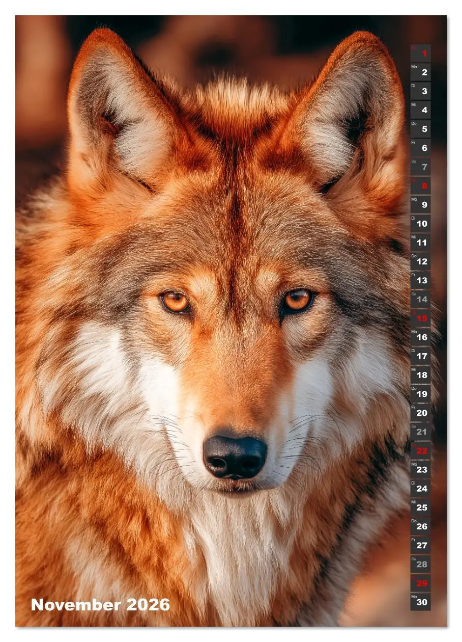 Bild: 9783516627909 | Wölfe aus aller Welt (Wandkalender 2026 DIN A2 hoch), CALVENDO...