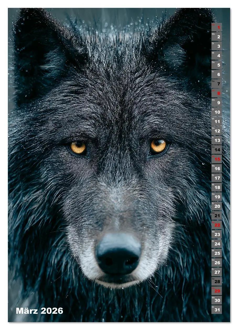 Bild: 9783516627909 | Wölfe aus aller Welt (Wandkalender 2026 DIN A2 hoch), CALVENDO...