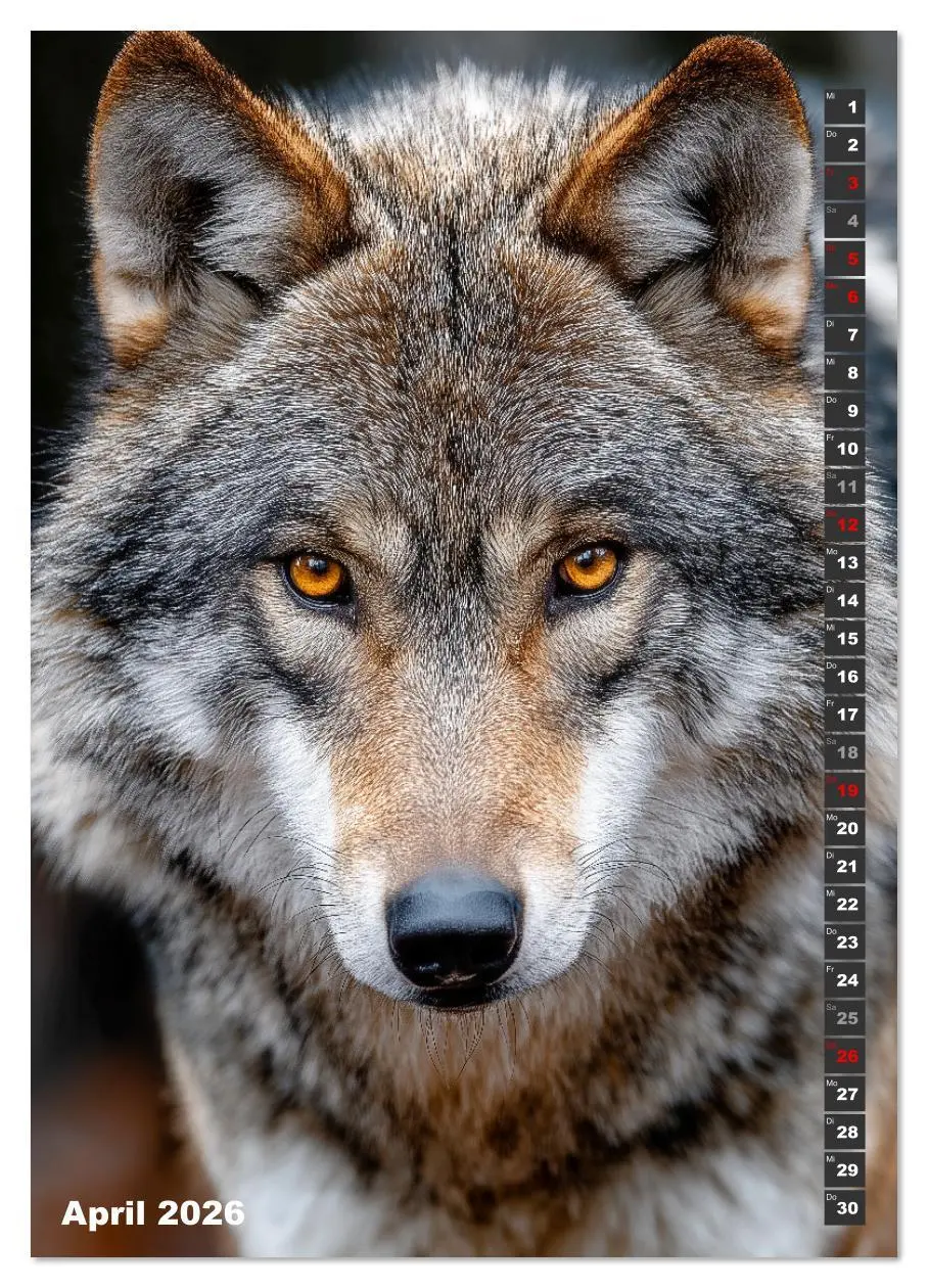 Bild: 9783516627909 | Wölfe aus aller Welt (Wandkalender 2026 DIN A2 hoch), CALVENDO...