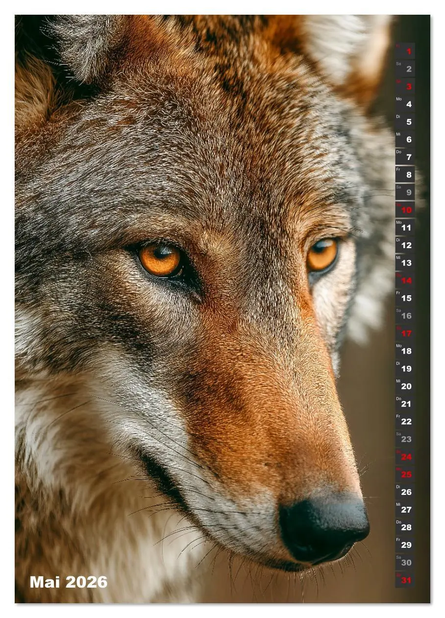 Bild: 9783516627909 | Wölfe aus aller Welt (Wandkalender 2026 DIN A2 hoch), CALVENDO...