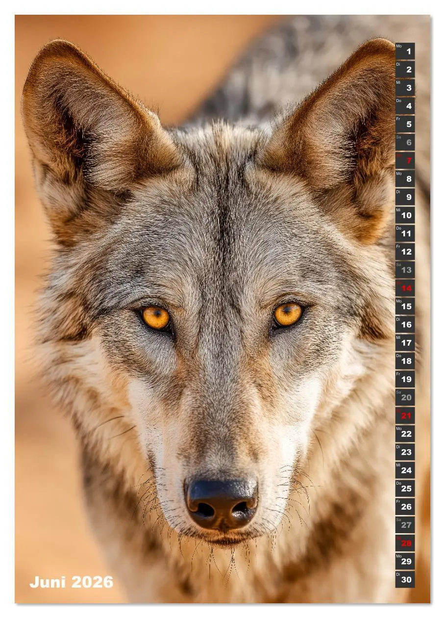 Bild: 9783516627909 | Wölfe aus aller Welt (Wandkalender 2026 DIN A2 hoch), CALVENDO...