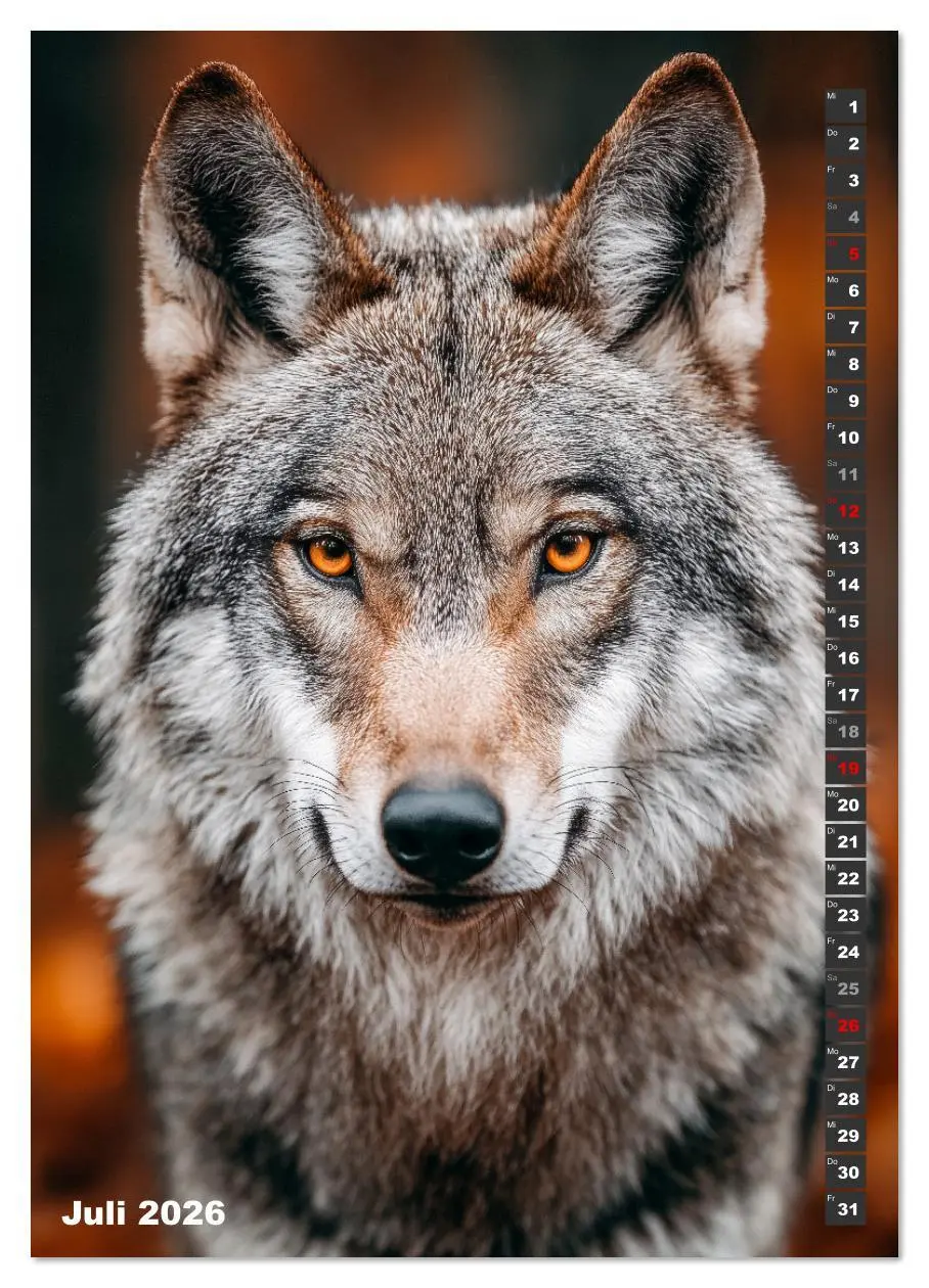 Bild: 9783516627909 | Wölfe aus aller Welt (Wandkalender 2026 DIN A2 hoch), CALVENDO...