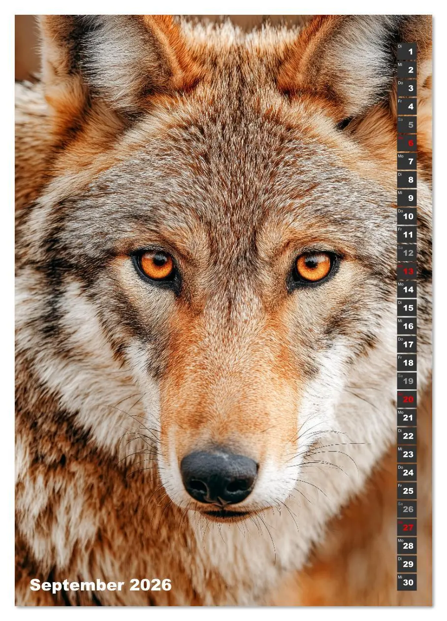Bild: 9783516627909 | Wölfe aus aller Welt (Wandkalender 2026 DIN A2 hoch), CALVENDO...
