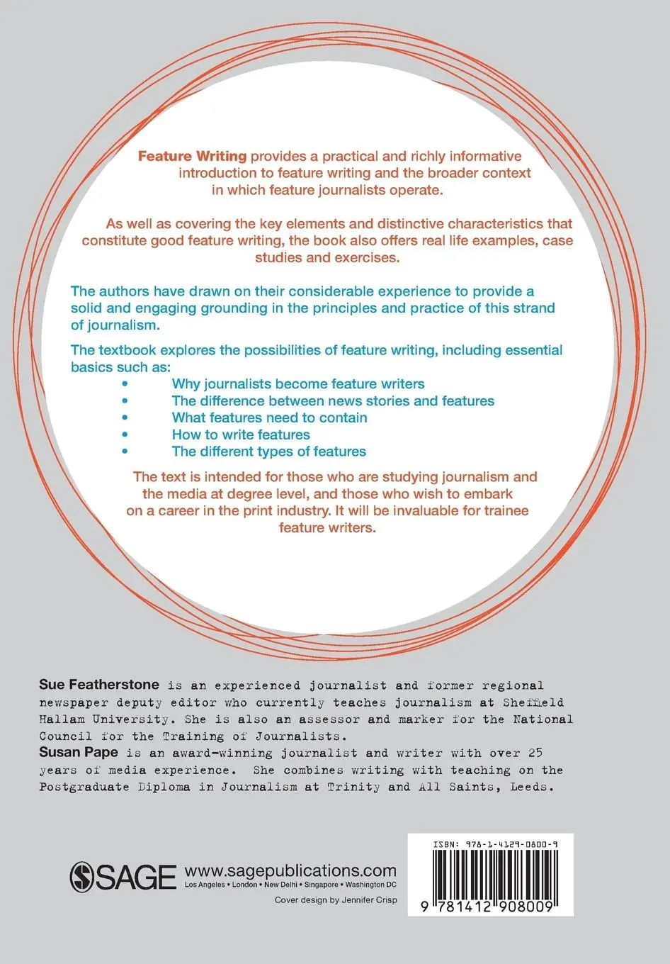 Rückseite: 9781412908009 | Feature Writing | A Practical Introduction | Susan Pape (u. a.) | Buch