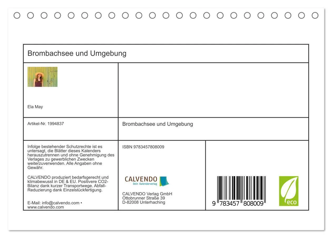 Bild: 9783457808009 | Brombachsee und Umgebung (Tischkalender 2026 DIN A5 quer), CALVENDO...