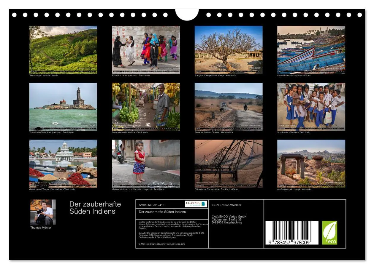 Bild: 9783457978009 | Der zauberhafte Süden Indiens (Wandkalender 2026 DIN A4 quer),...