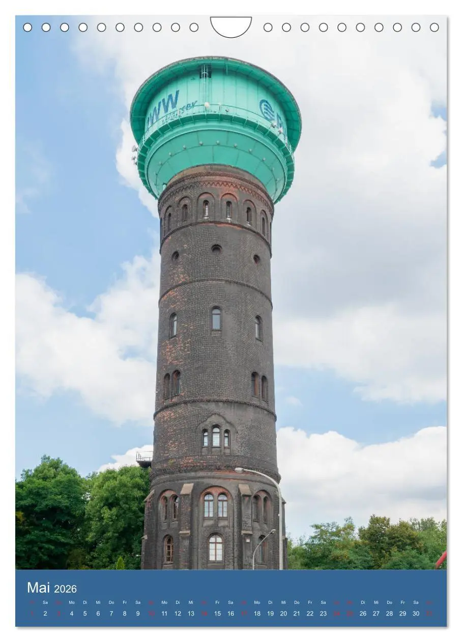 Bild: 9783516378009 | Wassertürme im Ruhrgebiet (Wandkalender 2026 DIN A4 hoch), CALVENDO...