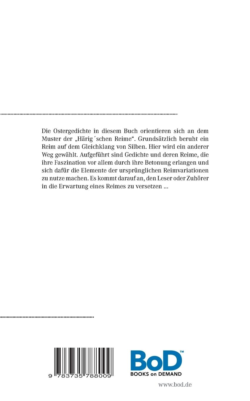 Rückseite: 9783735788009 | Ostergedichte | Christian Härig | Taschenbuch | 32 S. | Deutsch | 2014