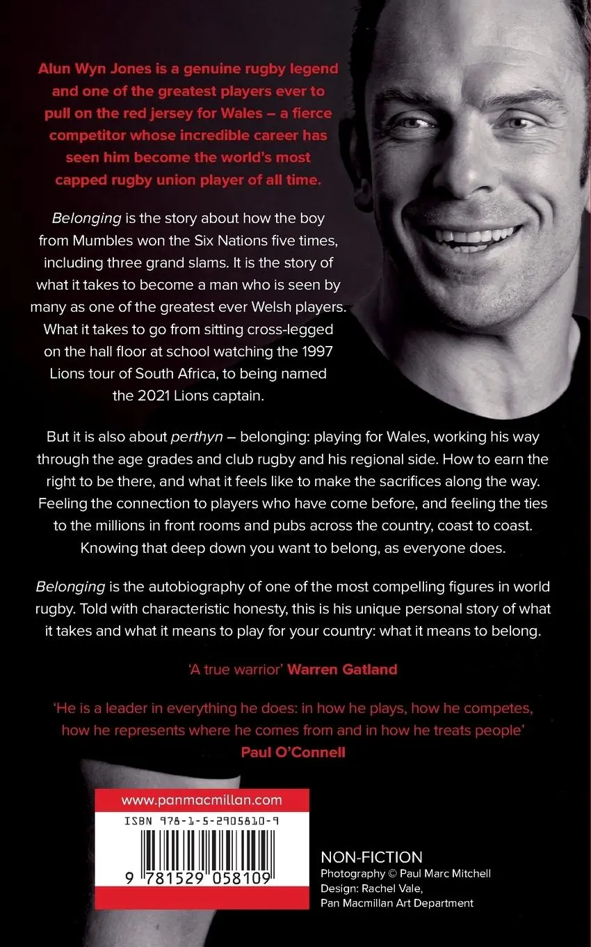 Rückseite: 9781529058109 | Belonging | The Autobiography | Alun Wyn Jones | Taschenbuch | 2022