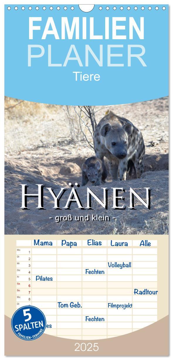 Cover: 9783457108109 | Familienplaner 2025 - Hyänen - groß und klein mit 5 Spalten...