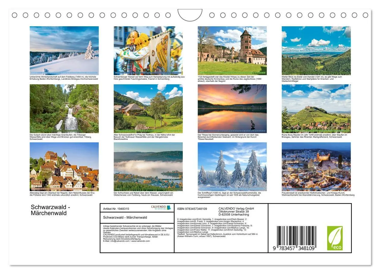 Bild: 9783457348109 | Schwarzwald - Märchenwald (Wandkalender 2026 DIN A4 quer), CALVENDO...