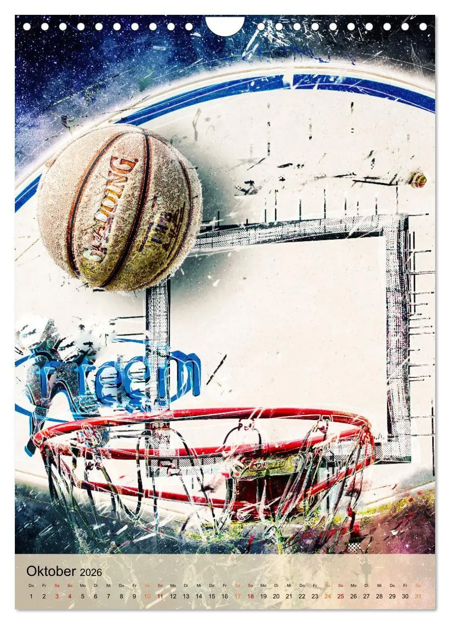 Bild: 9783516368109 | Basketball spektakulär (Wandkalender 2026 DIN A4 hoch), CALVENDO...