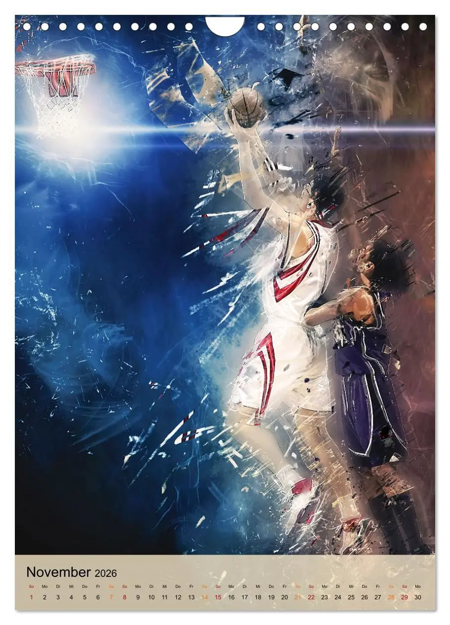Bild: 9783516368109 | Basketball spektakulär (Wandkalender 2026 DIN A4 hoch), CALVENDO...