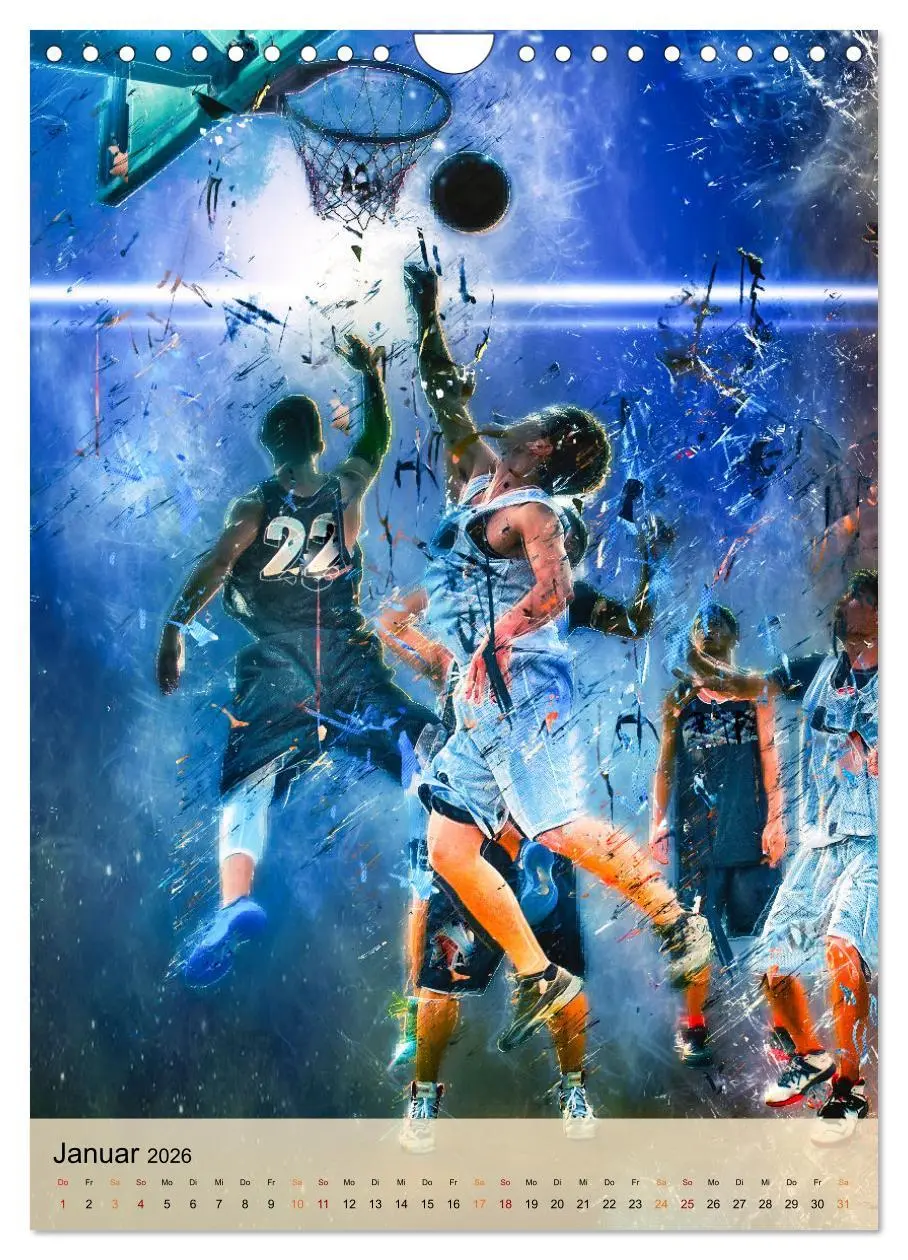Bild: 9783516368109 | Basketball spektakulär (Wandkalender 2026 DIN A4 hoch), CALVENDO...