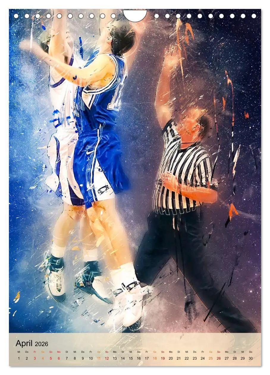Bild: 9783516368109 | Basketball spektakulär (Wandkalender 2026 DIN A4 hoch), CALVENDO...