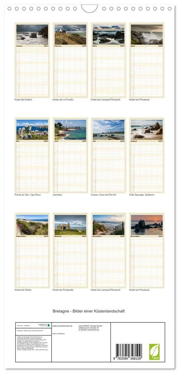 Bild: 9783594348109 | Familienplaner 2027 - Bretagne - Bilder einer Küstenlandschaft mit...