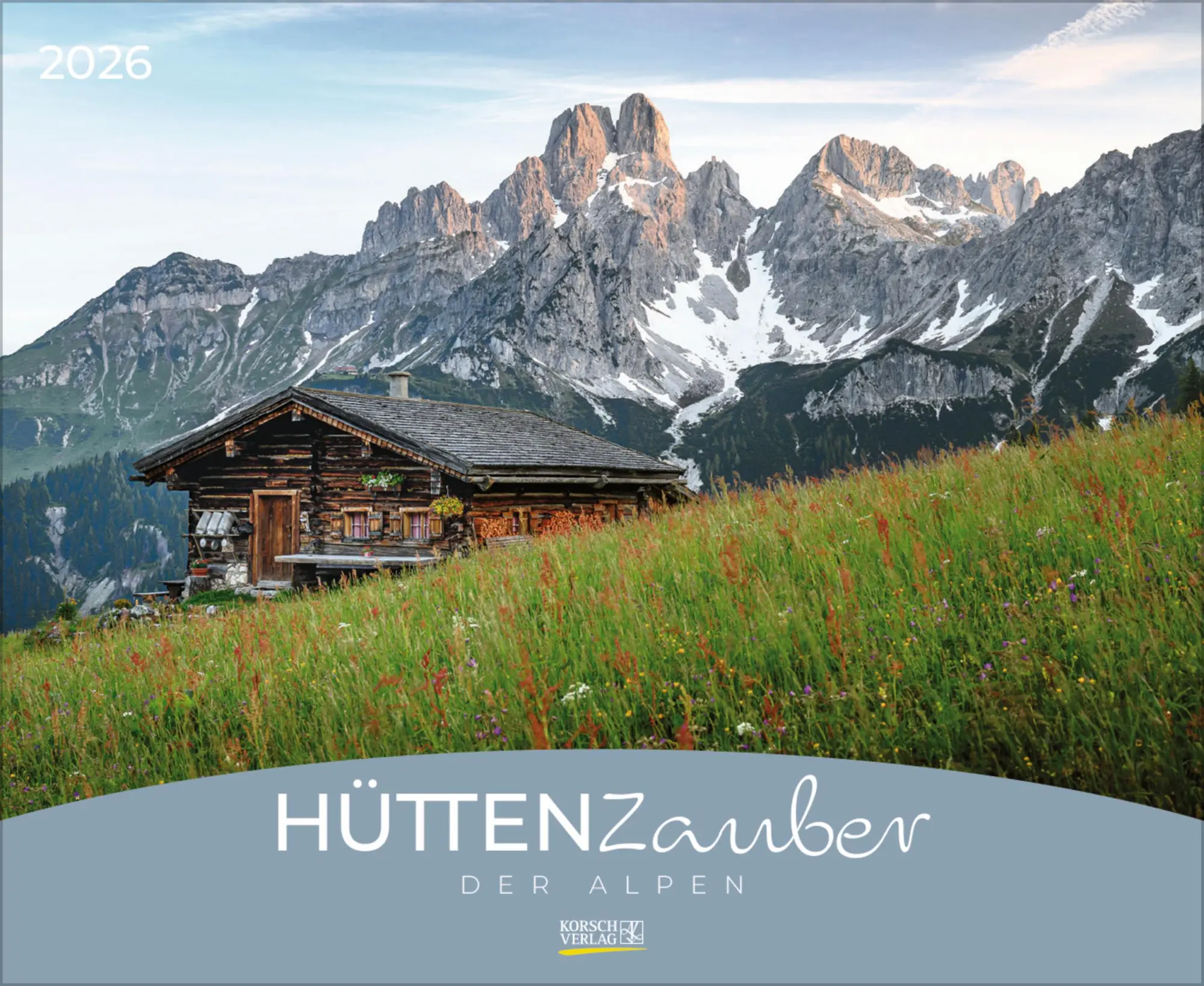 Cover: 9783731888109 | Hüttenzauber der Alpen 2026 | Verlag Korsch | Kalender | 14 S. | 2026