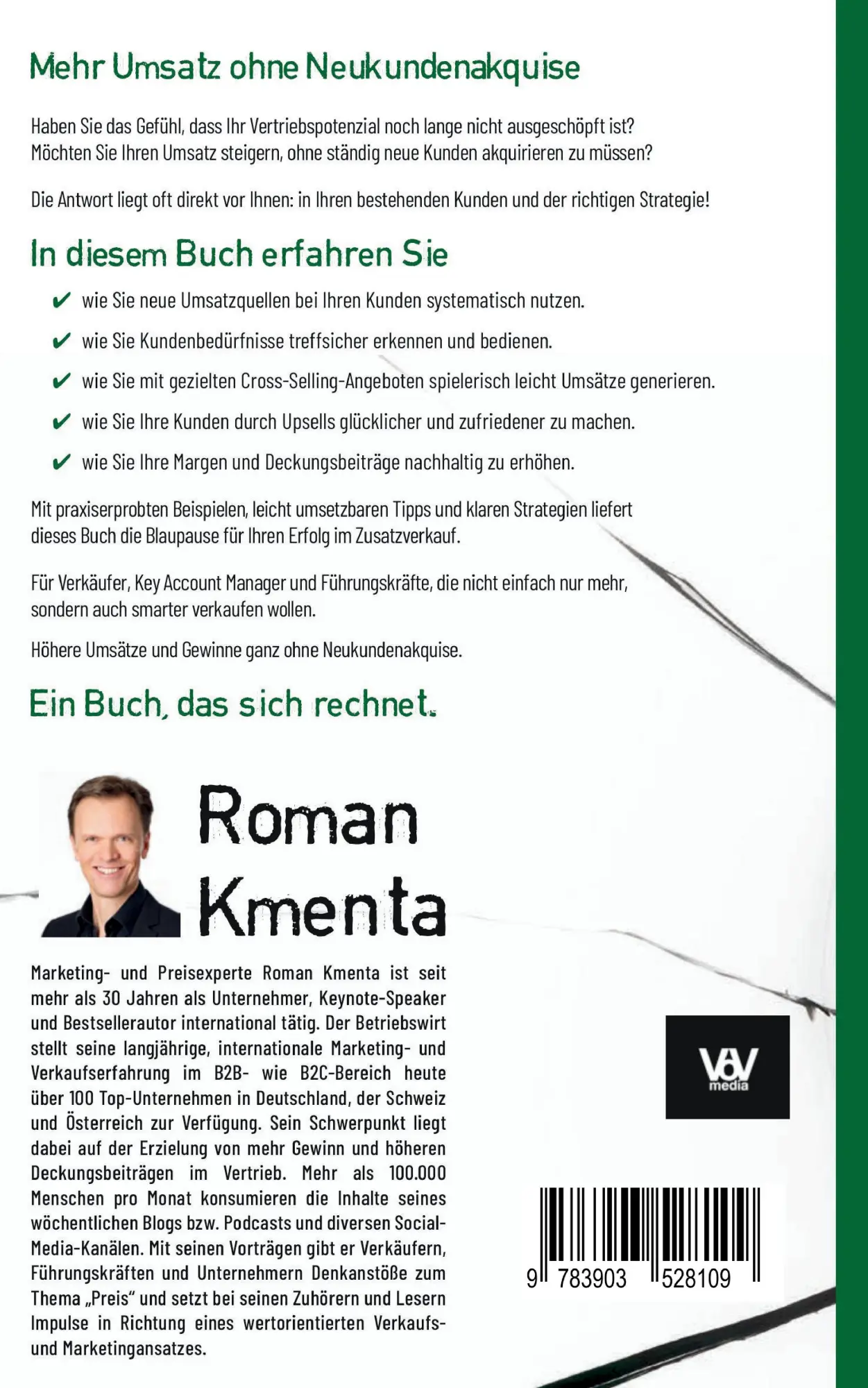 Rückseite: 9783903528109 | Upselling, Cross-Selling-Zusatzverkauf | Roman Kmenta | Taschenbuch
