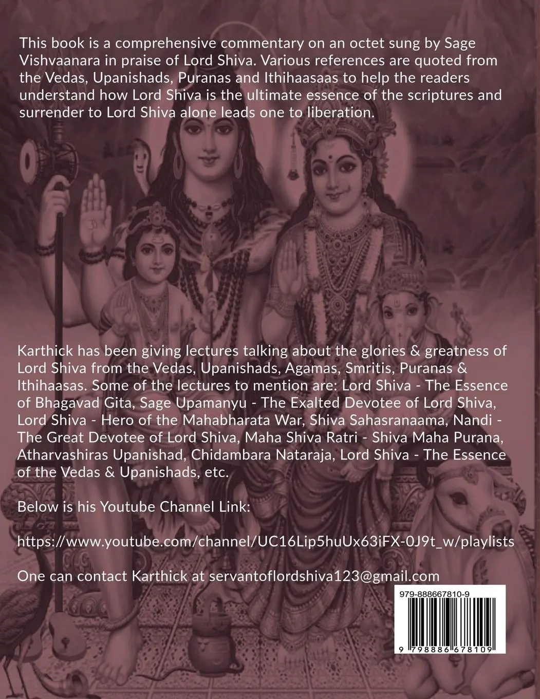 Rückseite: 9798886678109 | LORD SHIVA - THE ONLY OBJECT OF DESIRE ACCORDING TO THE VEDAS | Buch