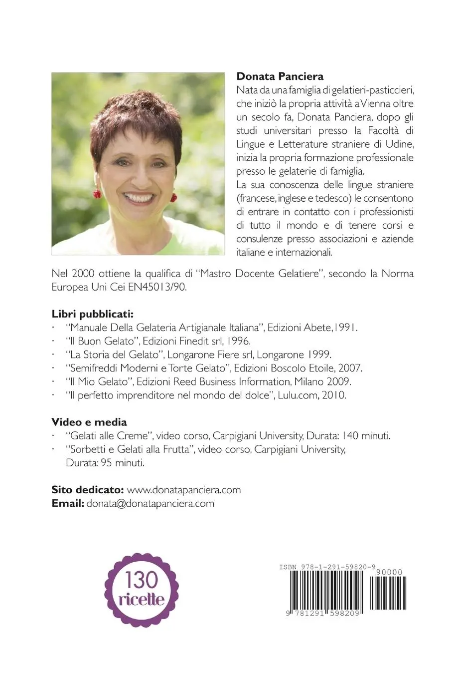 Rückseite: 9781291598209 | Il gelato artigianale italiano secondo Donata Panciera | Panciera