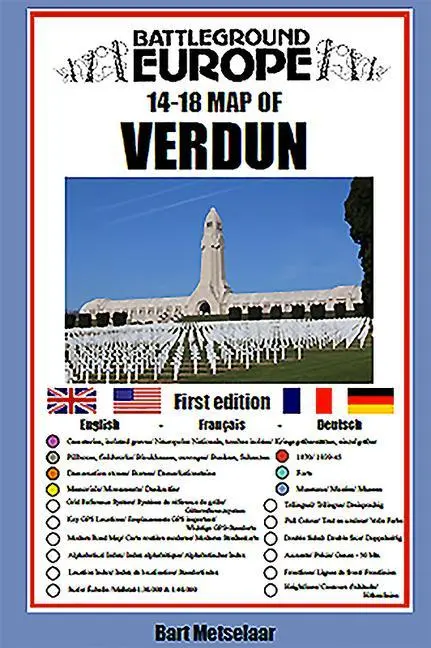 Cover: 9781526768209 | Verdun (Map) | Bart Metselaar | (Land-)Karte | Kartoniert / Broschiert